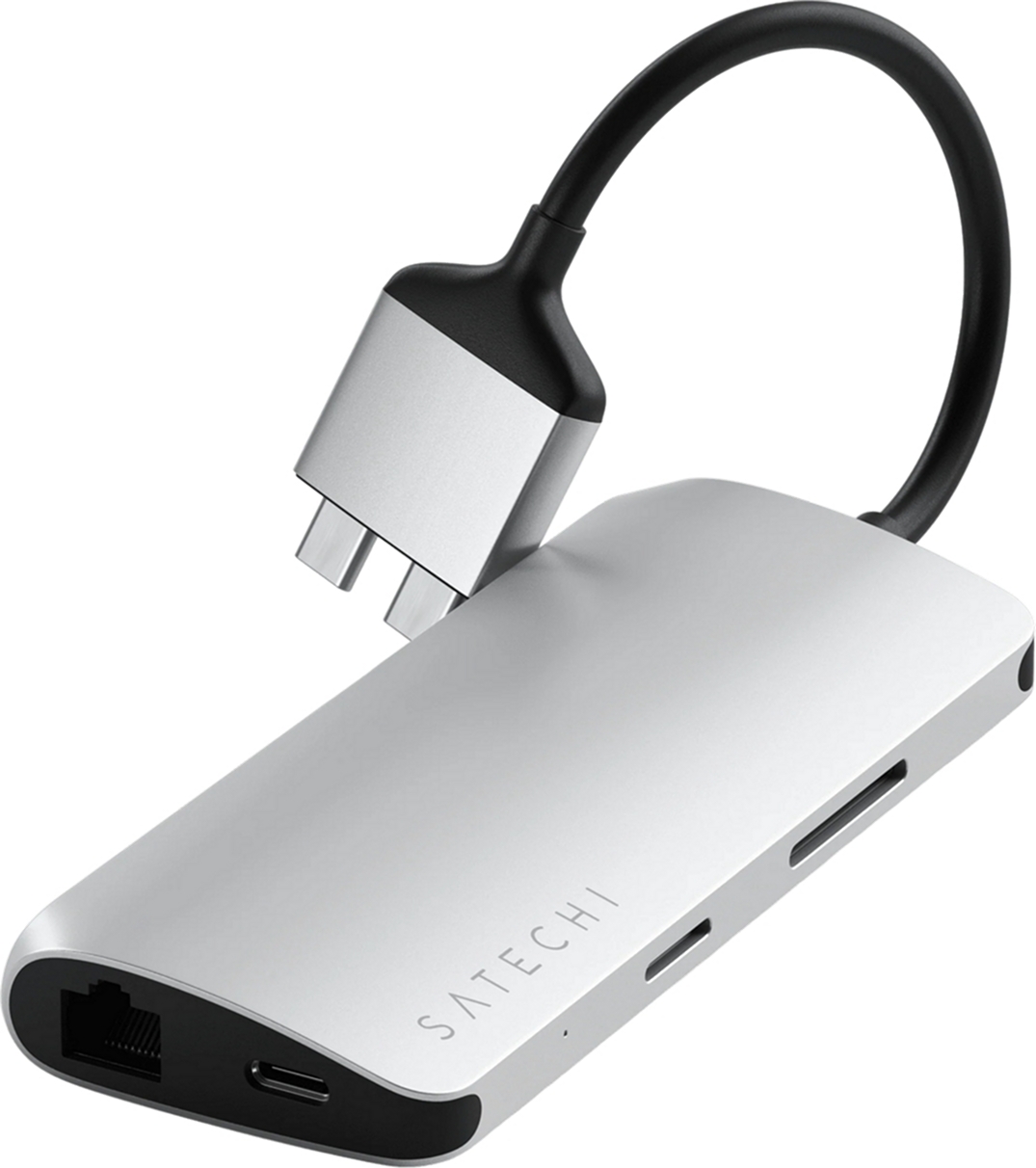 Адаптер Satechi Aluminum Type-C Dual Multimedia Adapter Silver